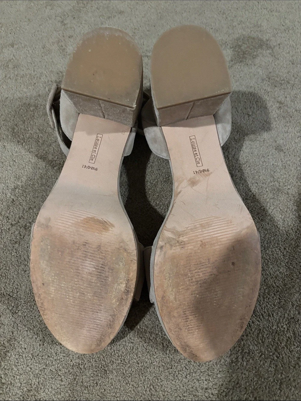 LOUISE ET CIE Tan Suede Hanya Block Heel Platform Sandal - Size 9.5